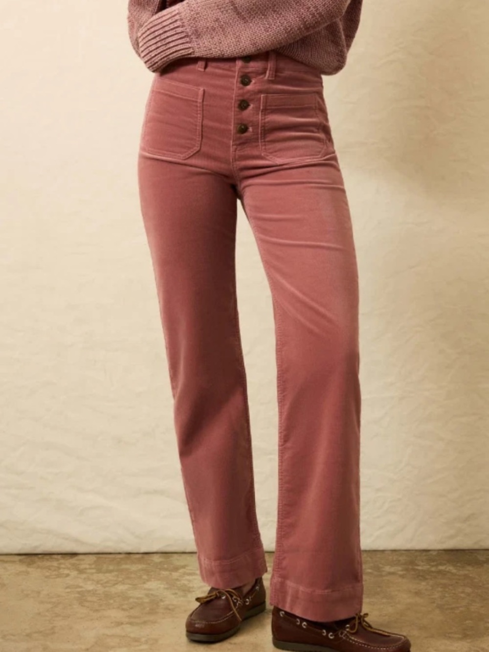 Faherty Women's Stretch Terry Cord Patch Pocket Pant - Sedona - NWT Size 27